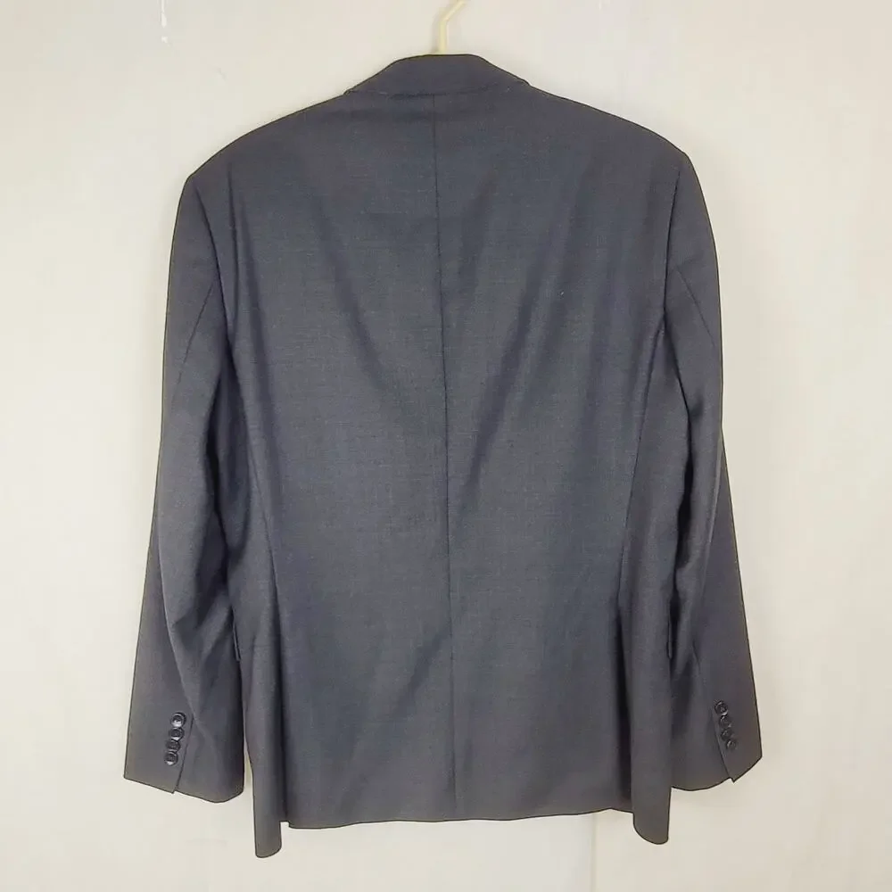 New Boss virgin wool blazer grey size 42R Luxe Preppy Career Office Designer